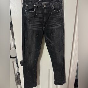 HUDSON Women's Harper High Rise Crop Baby Kick Flare Size 28 Night Star